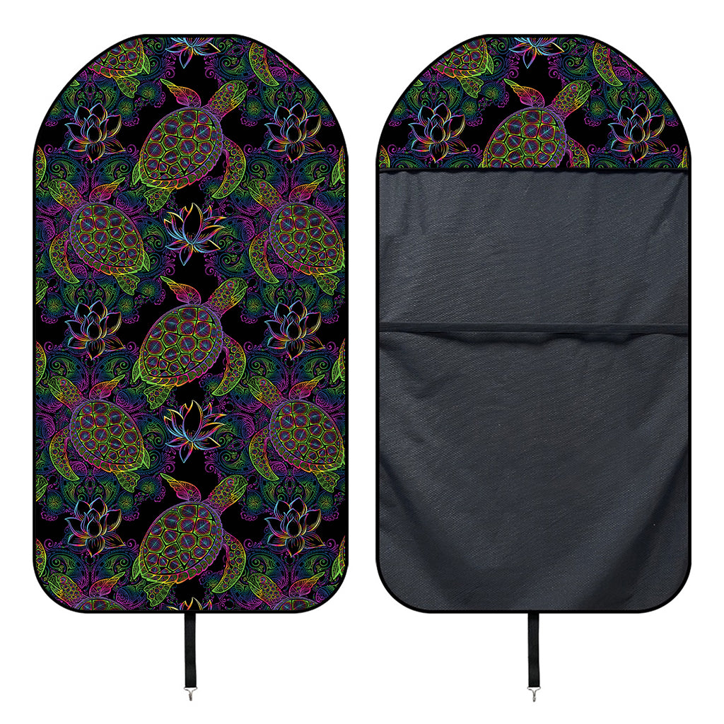 Psychedelic Sea Turtle Pattern Print Waterproof Car Seat Cover
