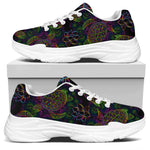 Psychedelic Sea Turtle Pattern Print White Chunky Shoes