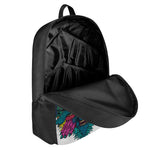 Psychedelic Skull Print 17 Inch Backpack