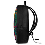 Psychedelic Skull Print 17 Inch Backpack