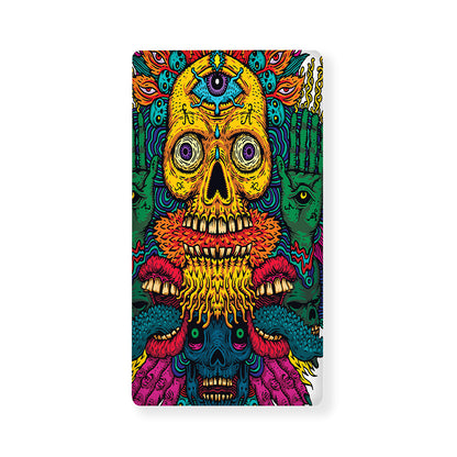 Psychedelic Skull Print Baby Crib Sheet