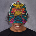 Psychedelic Skull Print Baseball Cap