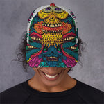 Psychedelic Skull Print Baseball Cap