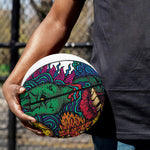 Psychedelic Skull Print Basketball