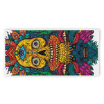 Psychedelic Skull Print Beach Towel