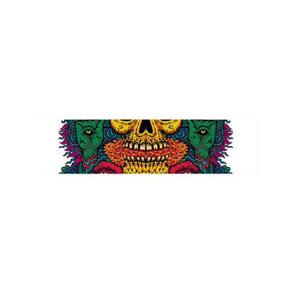 Psychedelic Skull Print Bed Runner