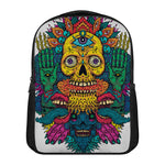 Psychedelic Skull Print Casual Backpack