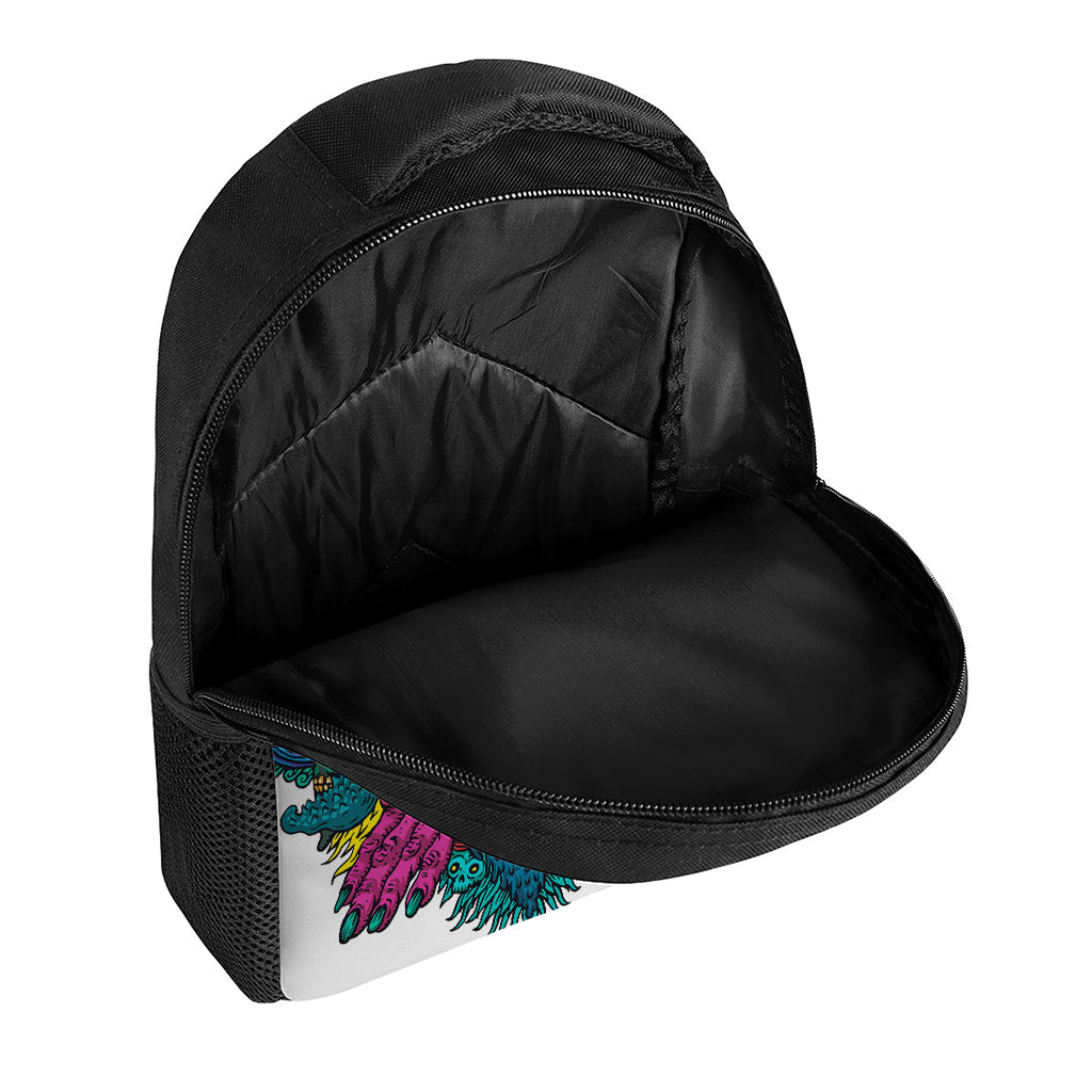 Psychedelic Skull Print Casual Backpack