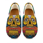 Psychedelic Skull Print Casual Shoes