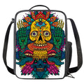 Psychedelic Skull Print Crossbody Lunch Bag