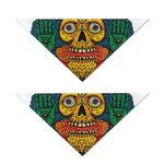 Psychedelic Skull Print Dog Bandana