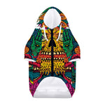 Psychedelic Skull Print Dog Zip Up Hoodie