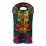 Psychedelic Skull Print Double Neoprene Wine Tote