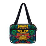 Psychedelic Skull Print Double Strap Bible Bag