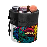 Psychedelic Skull Print Drawstring Makeup Bag