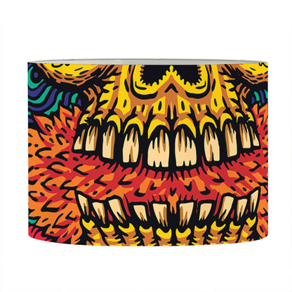 Psychedelic Skull Print Drum Lamp Shade