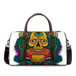 Psychedelic Skull Print Duffle Bag