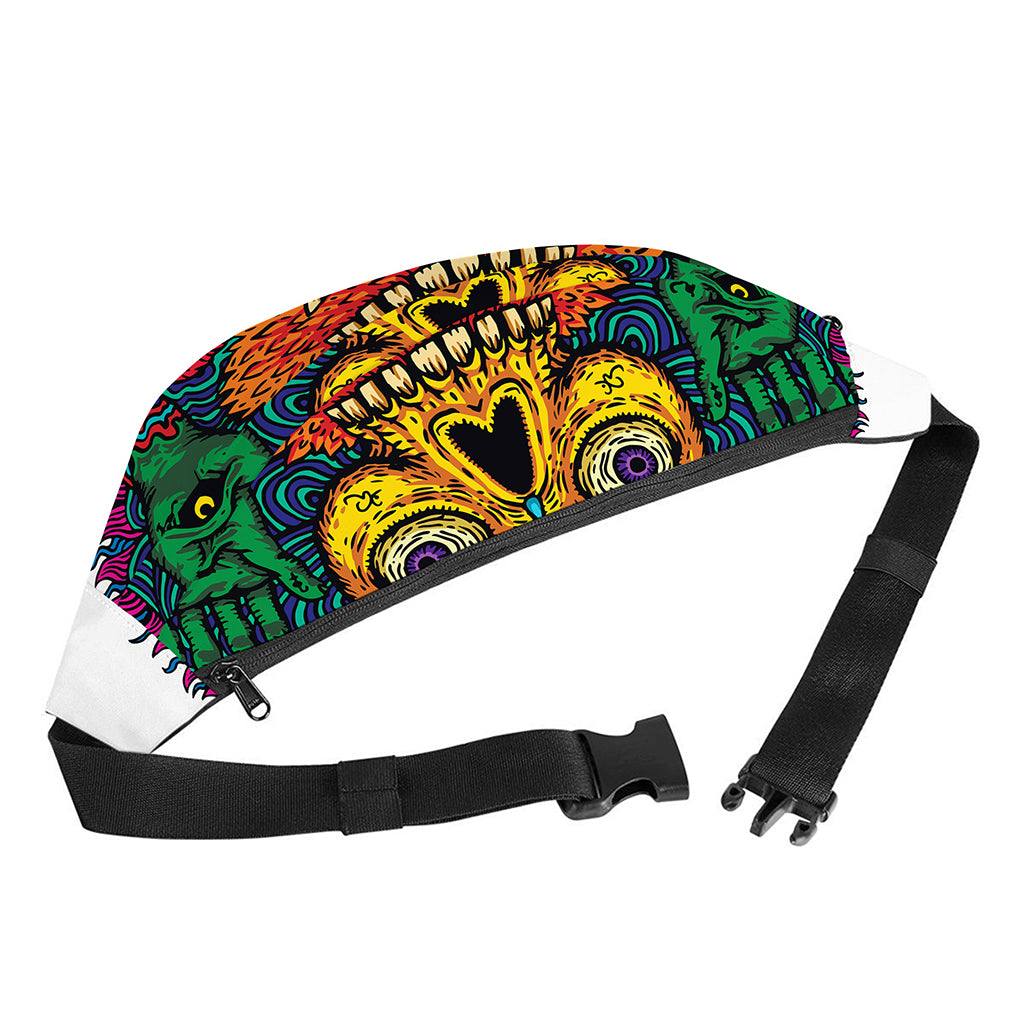 Psychedelic Skull Print Fanny Pack