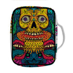 Psychedelic Skull Print Front Pocket Bible Bag
