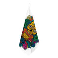 Psychedelic Skull Print Hand Towel