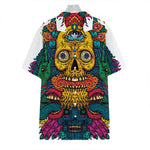 Psychedelic Skull Print Hawaiian Shirt
