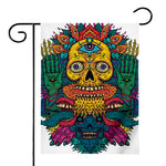 Psychedelic Skull Print House Flag