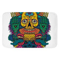 Psychedelic Skull Print Indoor Door Mat