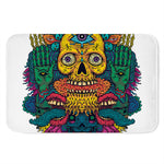 Psychedelic Skull Print Indoor Door Mat