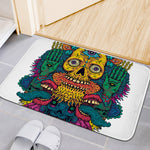 Psychedelic Skull Print Indoor Door Mat