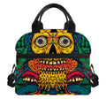 Psychedelic Skull Print Insulated Lunch Bag