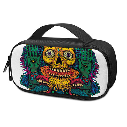 Psychedelic Skull Print Insulin Cooler Travel Case
