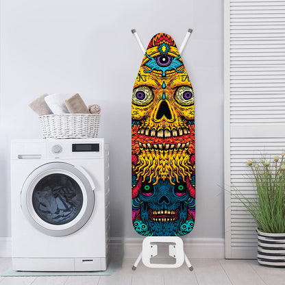 Psychedelic Skull Print Ironing Board Cover