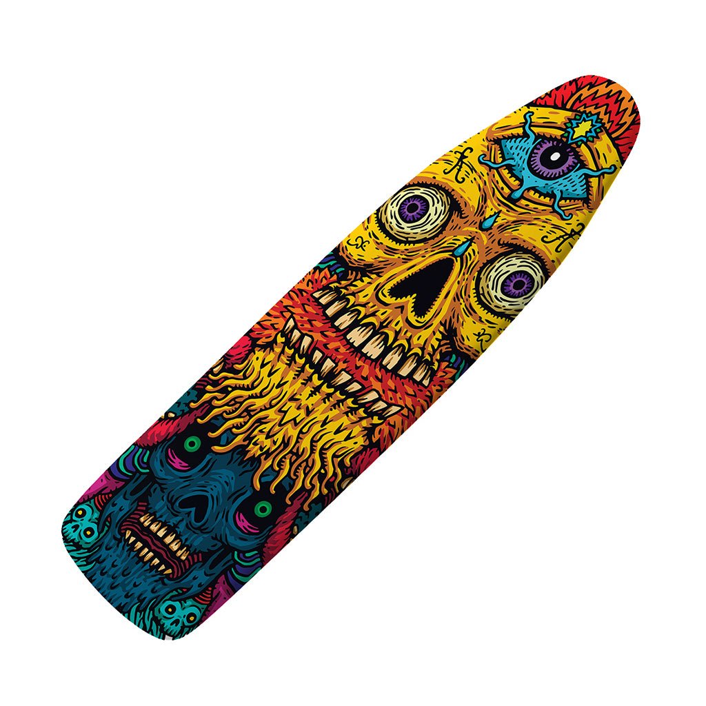 Psychedelic Skull Print Ironing Board Cover