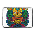 Psychedelic Skull Print Kitchen Mat