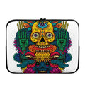 Psychedelic Skull Print Laptop Sleeve