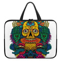 Psychedelic Skull Print Laptop Sleeve With Handle