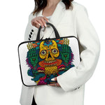 Psychedelic Skull Print Laptop Sleeve With Handle