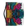Psychedelic Skull Print Leather Bible Cover