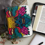 Psychedelic Skull Print Leather Bible Cover