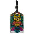 Psychedelic Skull Print Luggage Tag