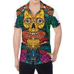 Psychedelic Skull Print Men's Shirt