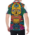 Psychedelic Skull Print Men's Shirt