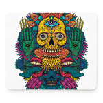 Psychedelic Skull Print Mouse Pad