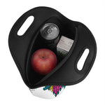 Psychedelic Skull Print Neoprene Lunch Bag