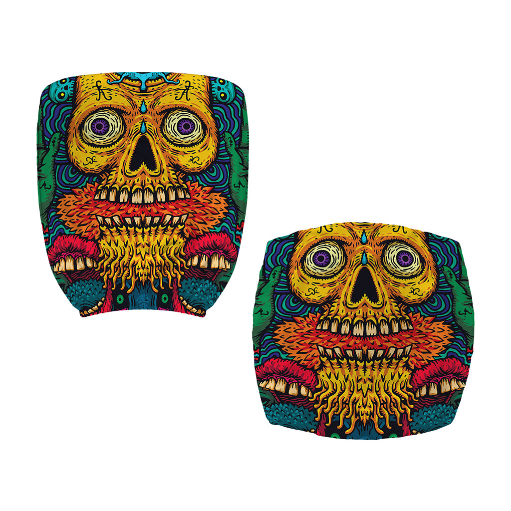 Psychedelic Skull Print Office Chair Cover