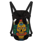 Psychedelic Skull Print Pet Carrier Backpack