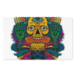 Psychedelic Skull Print Polyester Doormat