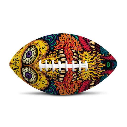 Psychedelic Skull Print Rugby Ball