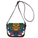 Psychedelic Skull Print Saddle Bag