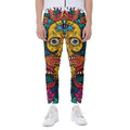 Psychedelic Skull Print Joggers